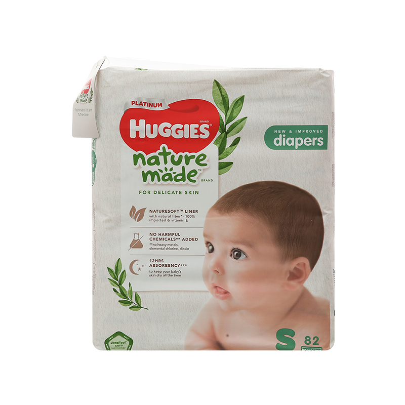 Tã dán siêu cao cấp Huggies size S 82 miếng (từ 4 - 8 kg)