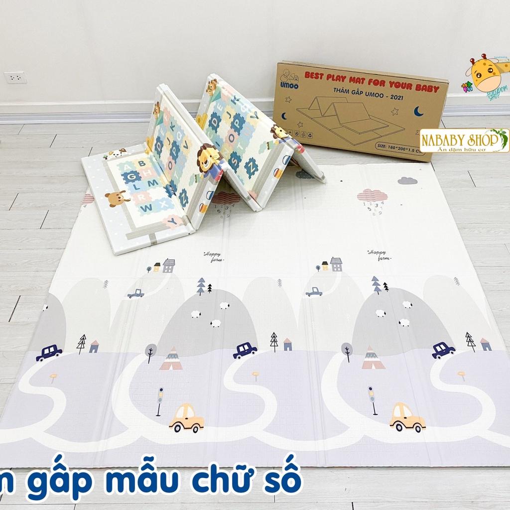 Thảm xốp gấp gọn Umoo mẫu mới - (size 1m8x2m, độ dày 1.5 cm)