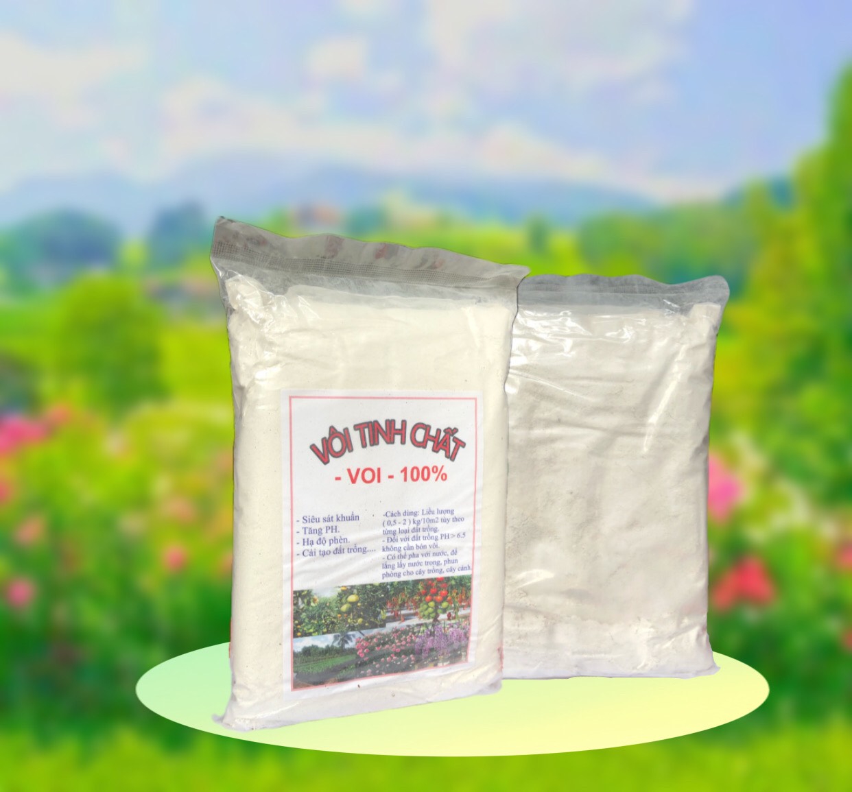 Tinh vôi- vôi nông nghiệp - cải tạo đất, sát khuẩn, khử trùng - 1kg