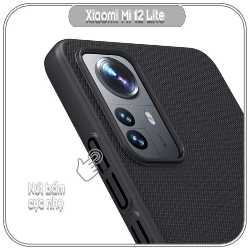 Ốp lưng cho Xiaomi 12 Lite 5G - NE Frosted Shield nhựa PC cứng Nillkin , Vân nhám , chống vân tay - Hàng nhập khẩu