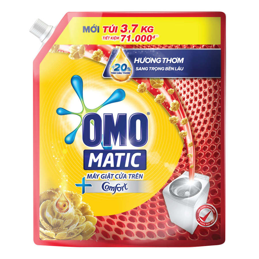 Nước Giặt OMO Matic Comfort Tinh Dầu Thơm Cho Máy Giặt Cửa Trên