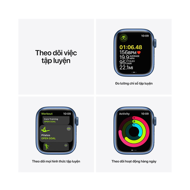 Apple Watch Series 7 GPS Sport Band (Viền Nhôm, Dây Cao Su)