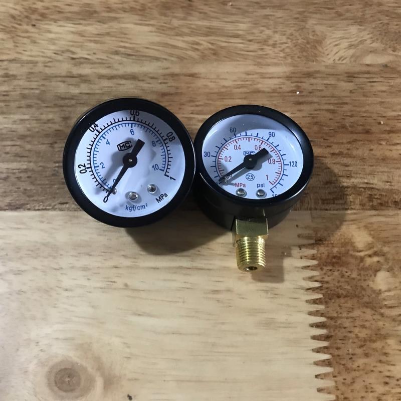 Đồng hồ đo áp suất nước, khí nén, áp kế, van đo áp suất Y40, 0~1 Mpa (0~10 kg / cm2)