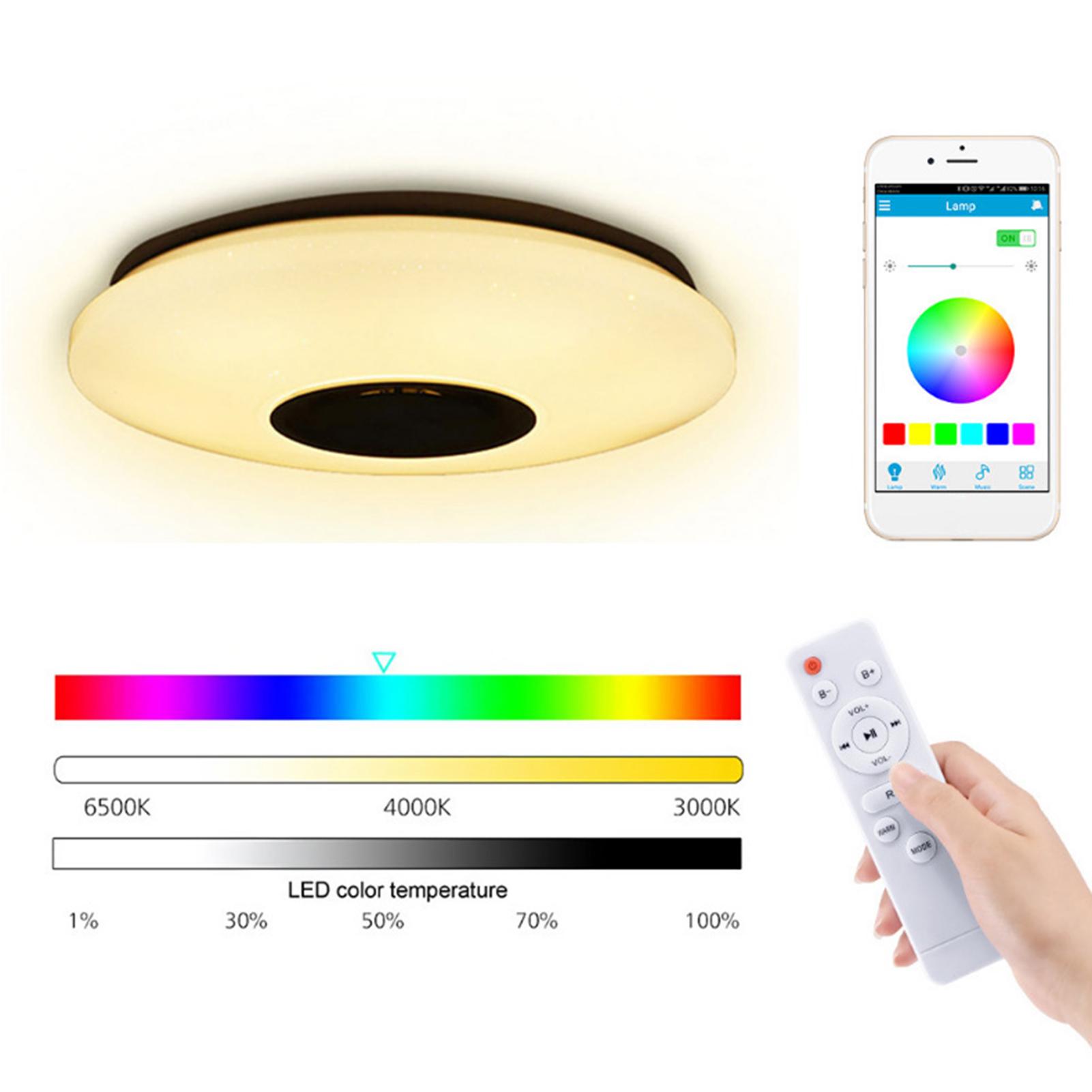Đèn trần phát nhạc nền Model Star 24W / 36W / 60W Điều khiển từ xa