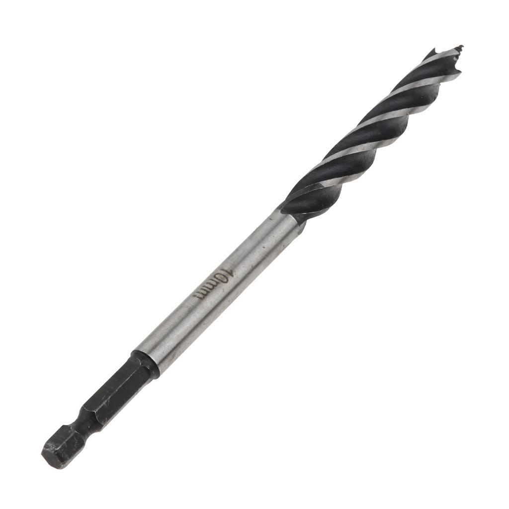 HSS 165mm Brad Point Drill Bit Shank Twist Woodworking Tool 10&amp;12mm