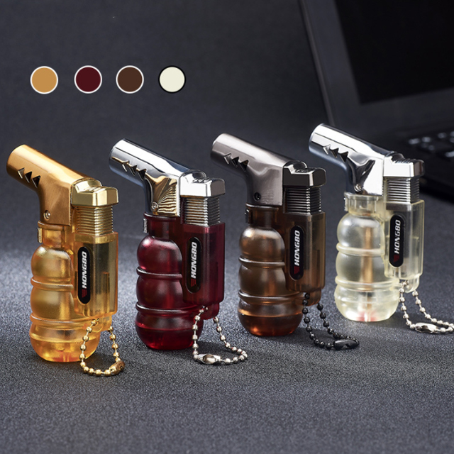 Vỏ Hột Quẹt Bật Lửa Khò Gas 1 Tia Kiêm Móc Khóa Tiện Lợi Hongbo HB853 Thiết Kế Đẹp Độc Lạ - Giao Màu Ngẫu Nhiên