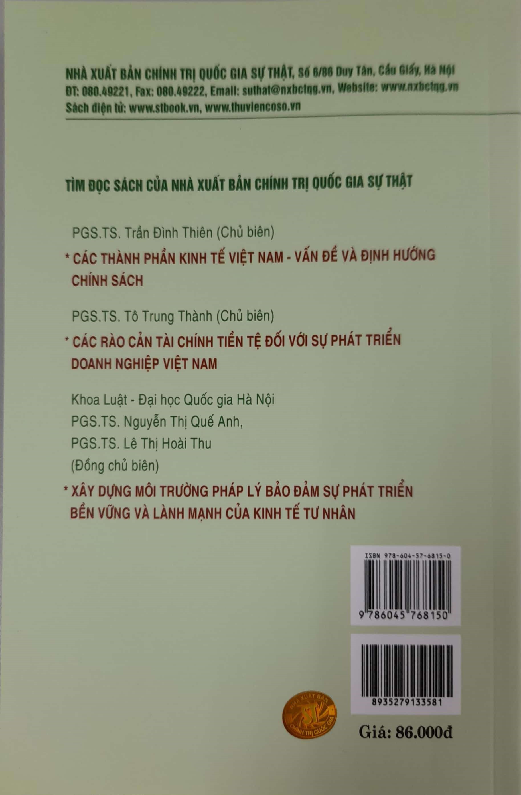 Biện Pháp Phi Thuế Quan Của Việt Nam Đối Với Hàng Nông Sản Nhập Khẩu (Sách chuyên khảo)