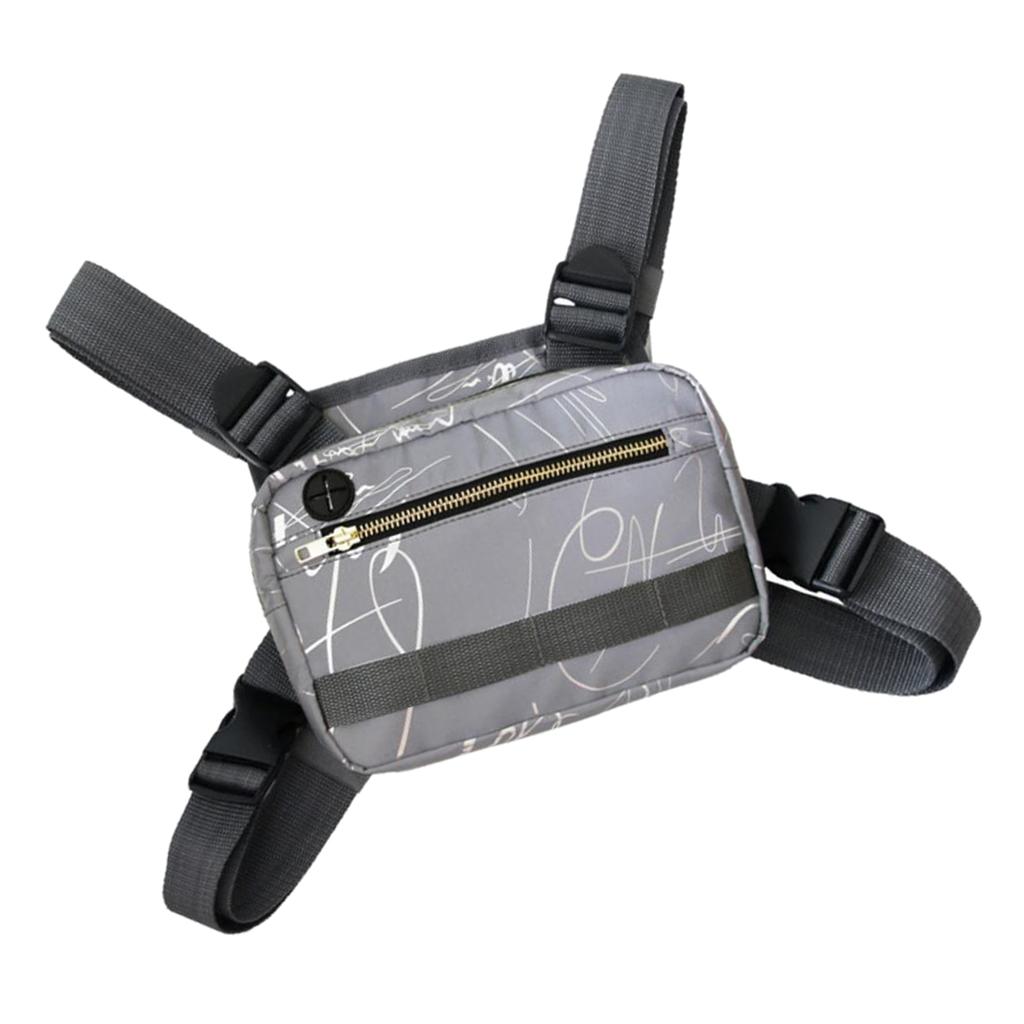 Oxford Molle Chest Bag Phone Utility Pouch Travel Running Camping Cycling Pack