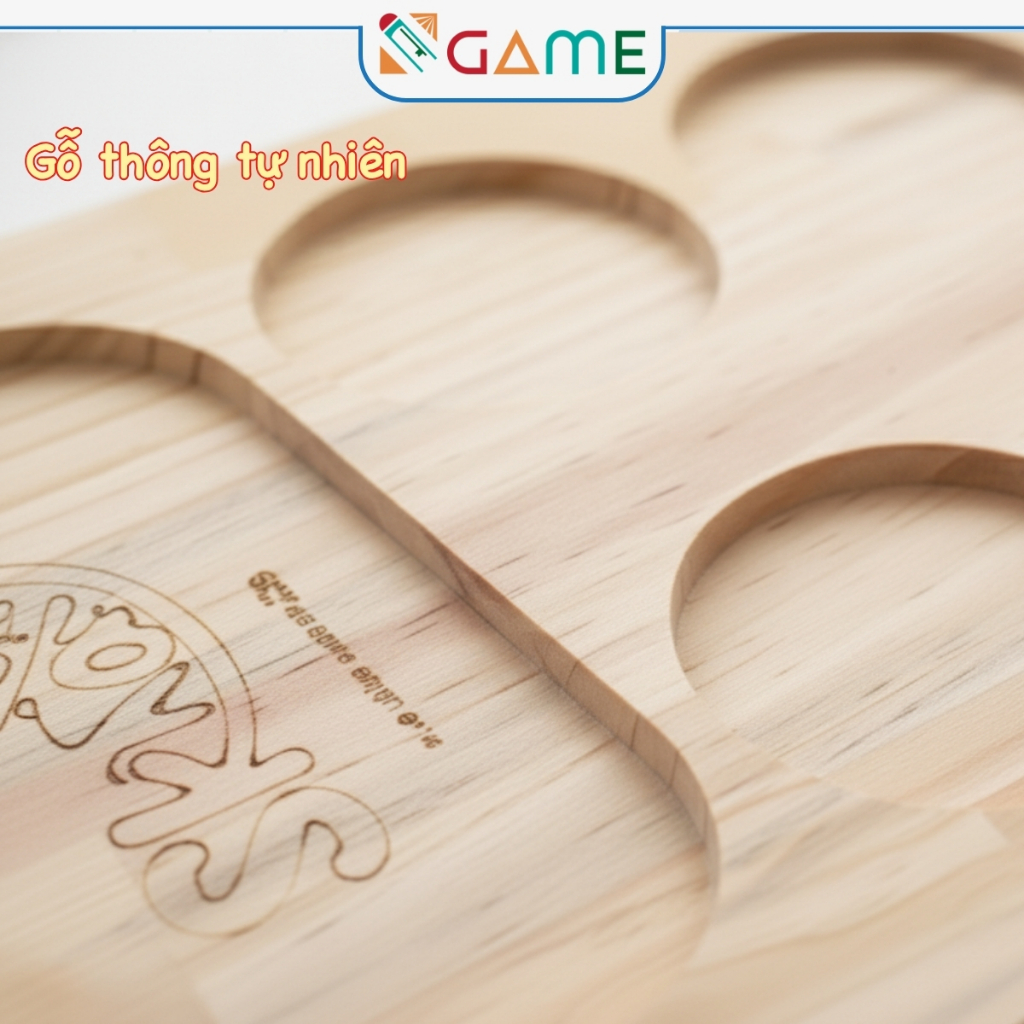 Bộ Ô Ăn Quan Gỗ Thông Trò Chơi Dân Gian Việt Nam, Ô Quan Gỗ Thông Tự Nhiên Cao Cấp - SKIDS