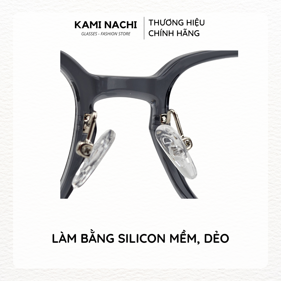 Bộ 2 miếng đệm mũi trong suốt bằng silicon cho kính kim loại KAMI NACHI
