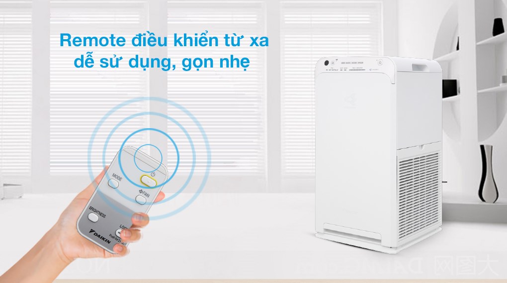 Máy Lọc Không Khí Daikin MC55UVM6 Công nghệ Streamer 3C Tích Hợp Ion Plasma Lõi Lọc Tuổi Thọ Lên Đến 10 Năm Diệt Khuẩn Và Lọc Sạch 99,97% Bụi Bẩn, Diện Tích Sử Dụng 40 m2, Công Suất 37W - Hàng Chính Hãng