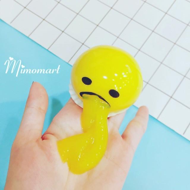 Trứng biến thái gudetama hút slime xả stress (ảnh thật) tot