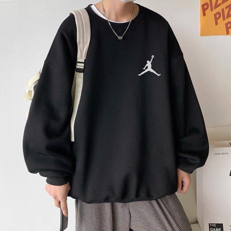 Áo Sweater Oversize JumpMan, JACKLANE, Áo nỉ dài tay Unisex Jack Lane