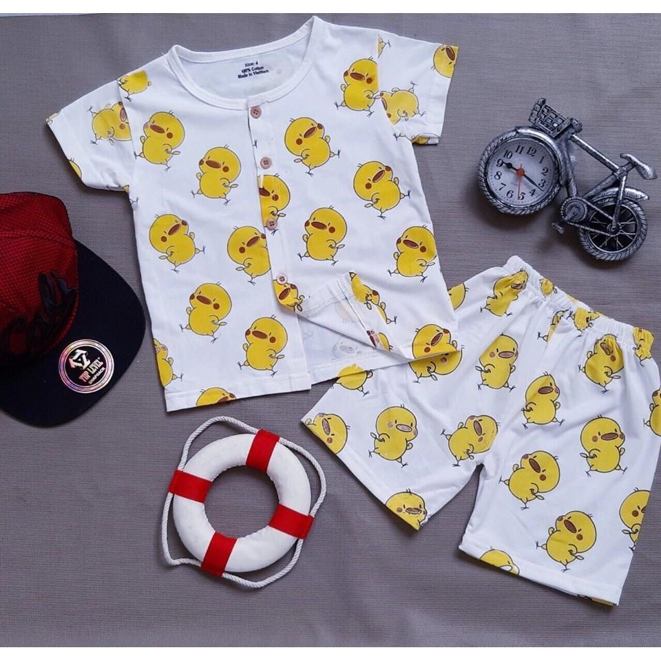 BỘ COTTON ĐÙI CHO BÉ HỌA TIẾT CON VẬT ĐÁNG YÊU CHO BÉ TRAI