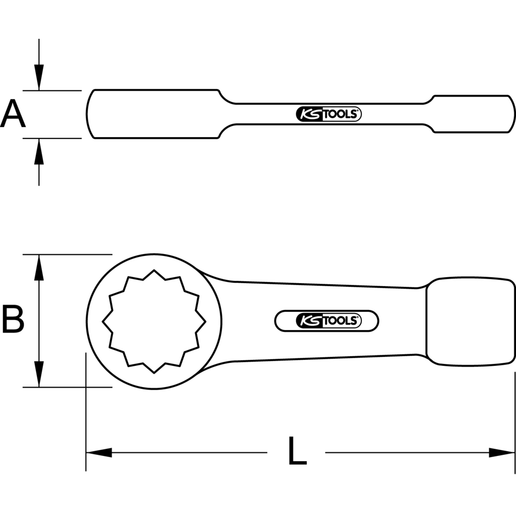 Cờ lê vòng đóng KS Tools 517 Series-ring 22-230mm