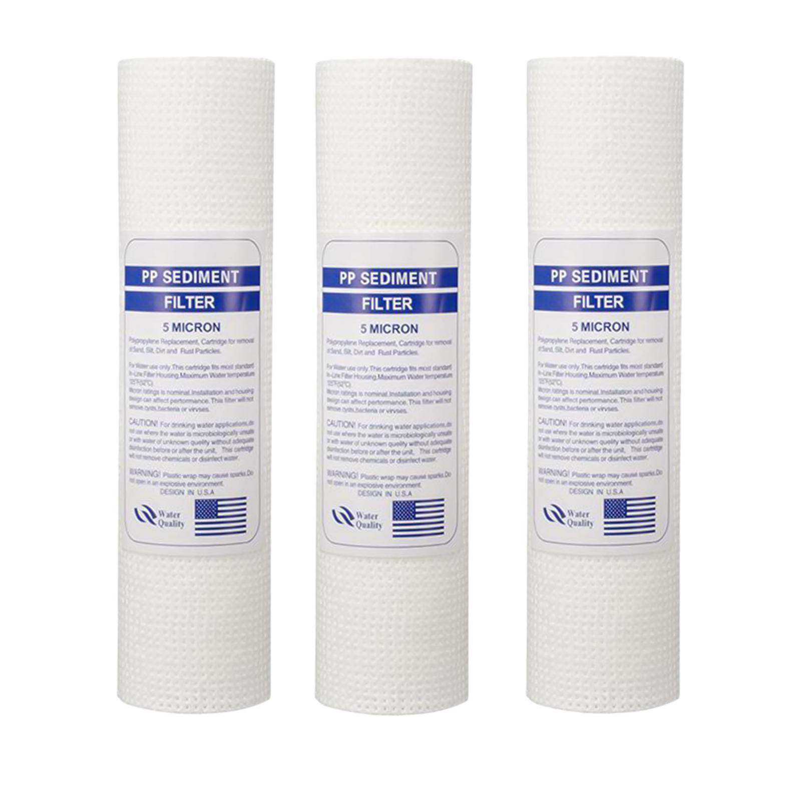 2X 10"x2.5" 120g PP Sediment Water Filter House Cartridge Reverse Osmosis 5