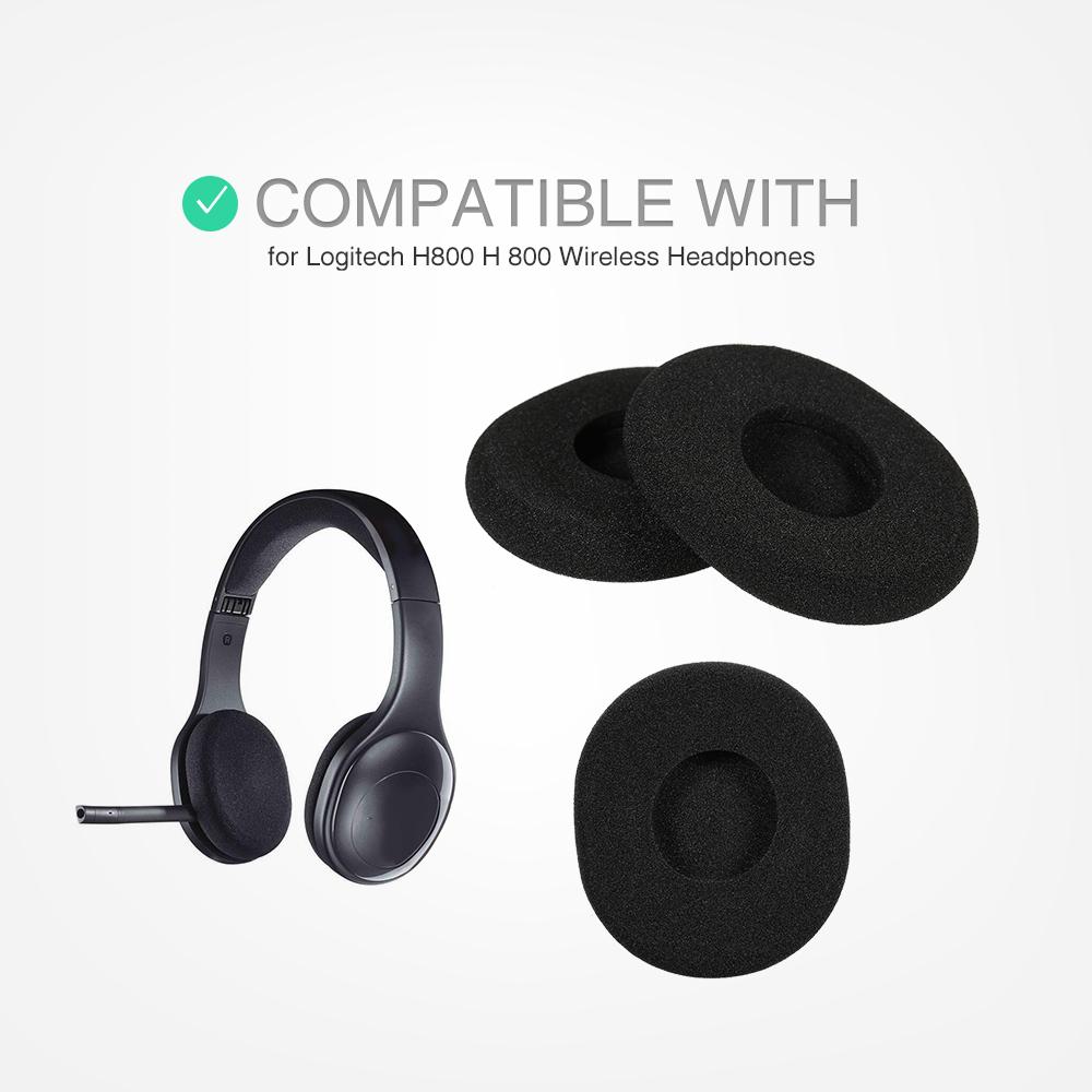 Replacement Earpads Ear Pad Cushion Soft Foam Compatible with Logitech H800 H 800 Wireless Headphone Earphone