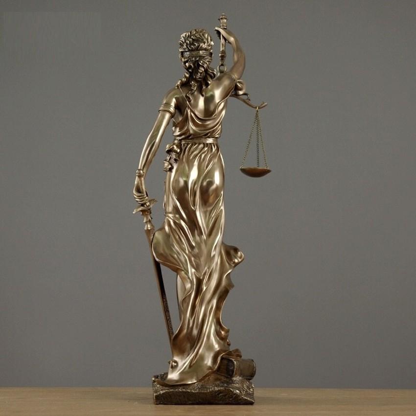 Tượng Nữ thần công lý màu đồng cao cấp 72cm - Đồ decor văn phòng làm việc, công ty luật và quà biếu tặng ý nghĩa