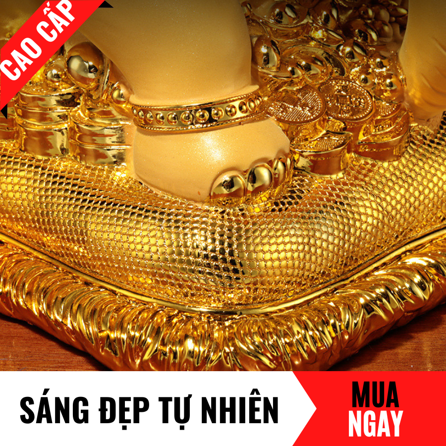 Tượng Voi Vàng Đựng Tiền Bằng Vàng Cát Mỹ Nghệ Cao 22cm