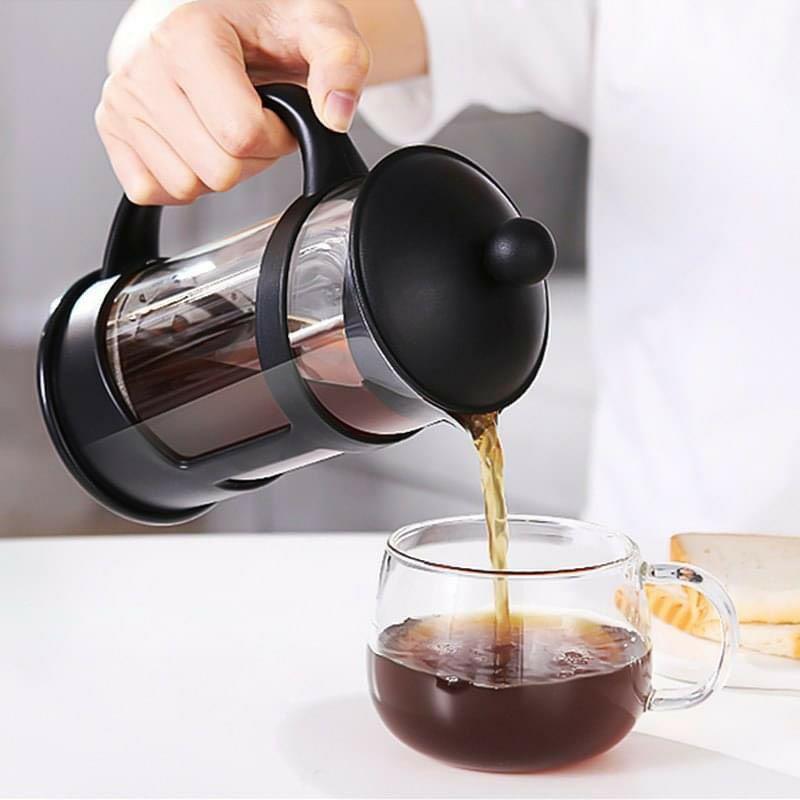 Bình Pha Trà, Cà Phê Kiểu Pháp Bằng Thủy Tinh Cao Cấp Có Lưới Lọc 800ml LLG018 (cam kết hàng chính hãng)