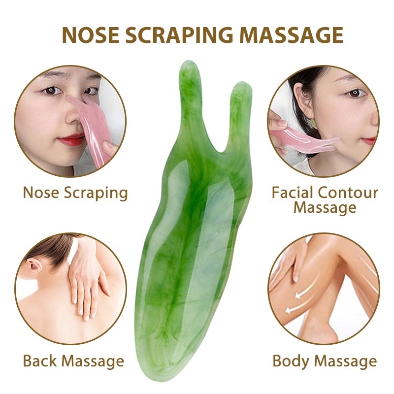 Dụng cụ massage Mũi/ da mặt/ Mắt bằng nhựa tự nhiên, chống nếp nhăn.Giúp thon gọn mặt, nâng cao sống mũi tự nhiên