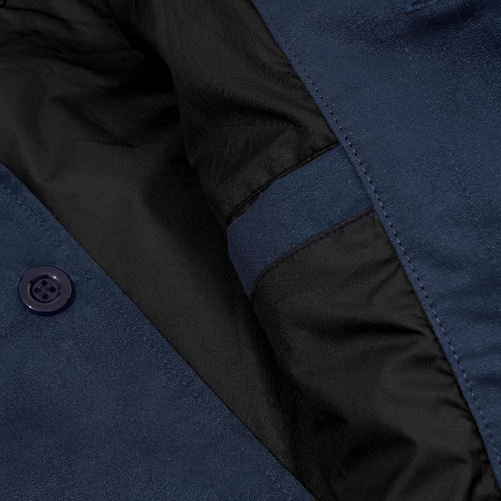 Áo Khoác Nam BY COTTON Blu Suede Leather Jacket Bomber