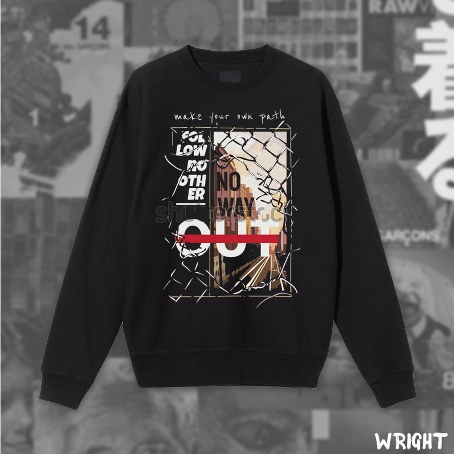 Áo sweater Wright make your own path unisex