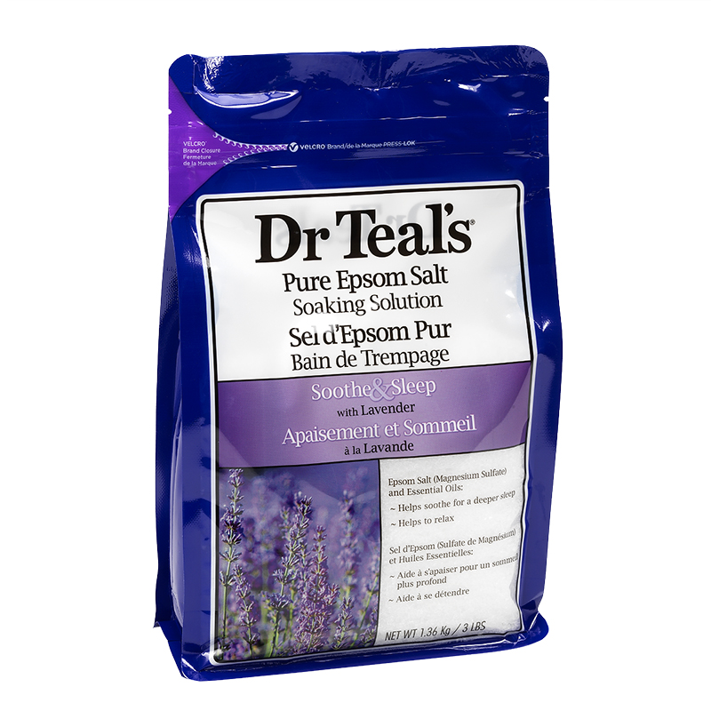 Muối tẩy tế bào chết hương Lavender hiệu Dr Teals Pure Epsom Salt Soaking Solution 1.36kg