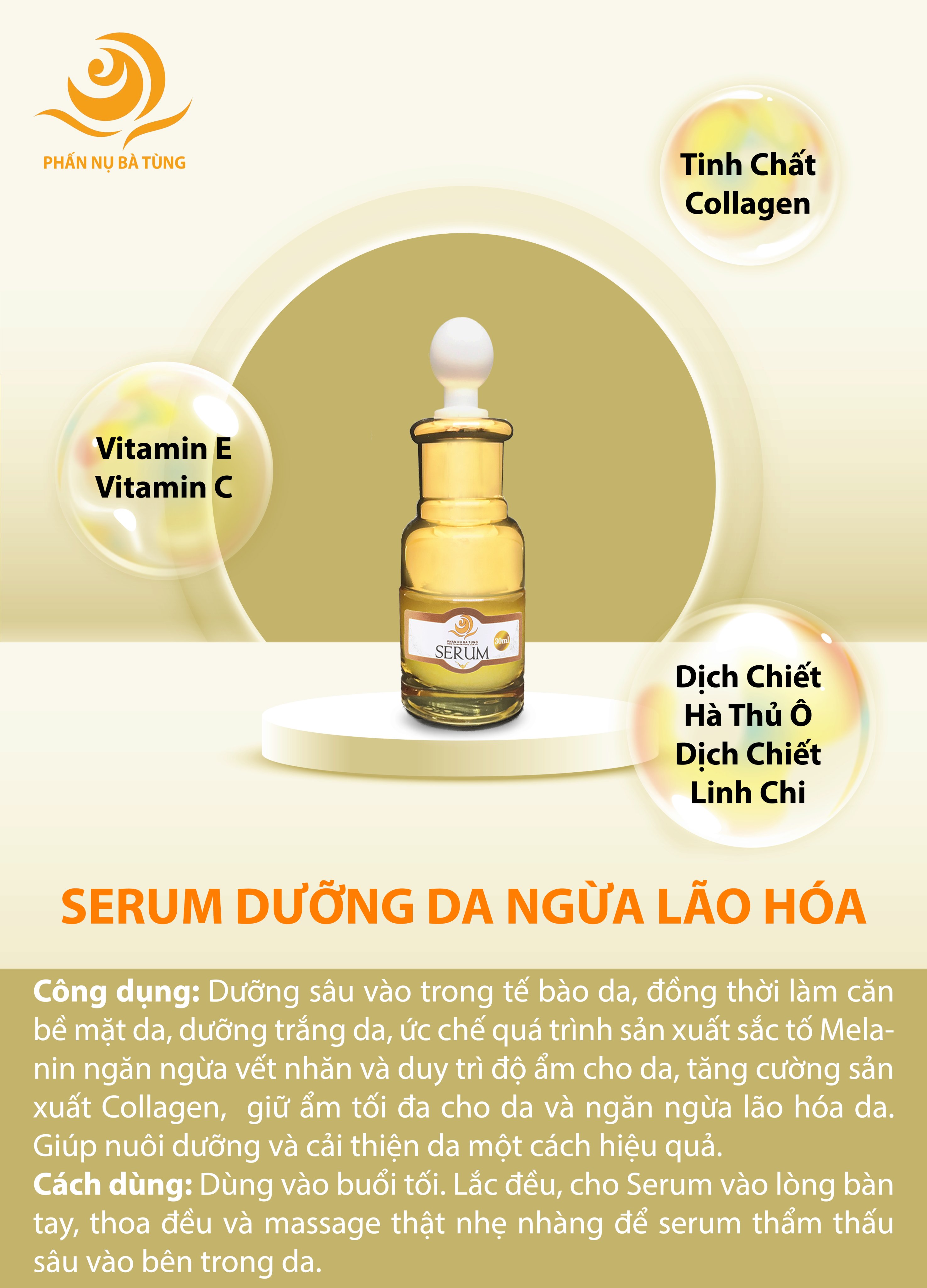 Serum dưỡng da ngăn ngừa lão hóa BÀ TÙNG -20ml