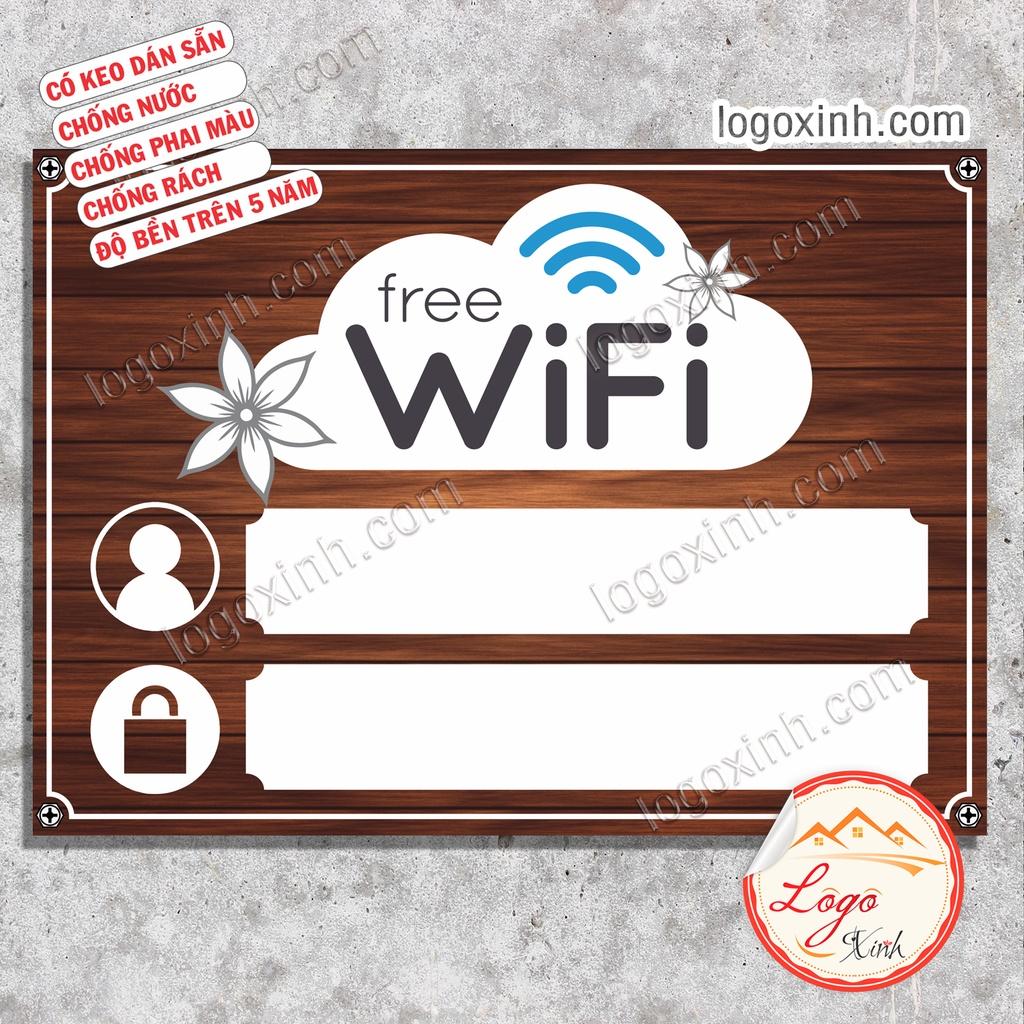 LOGO TEM STICKER BẢNG CHỈ DẪN THÔNG TIN ĐĂNG NHẬP WIFI, WIFI PASS DÙNG CHO NHÀ CỬA,QUẦY QUÁN,CÔNG TY