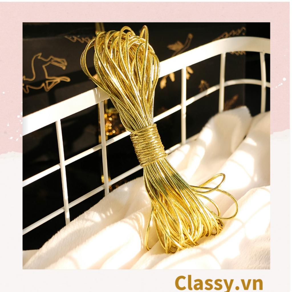 CUỘN 10 MÉT Dây Ruy băng Classy hợp kim nhôm không co giãn kim tuyến mảnh, dùng Q563