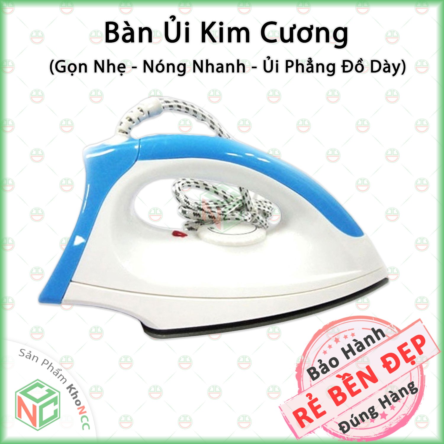 (Nóng Nhanh) Bàn Ủi Là Phẳng Quần Áo KhoNCC Hàng Chính Hãng - Với Nhiều Loại Chất Liệu Vải Đều Ủi Thẳng - KLVQ-1482-BUKCT602 (Nhiều màu)