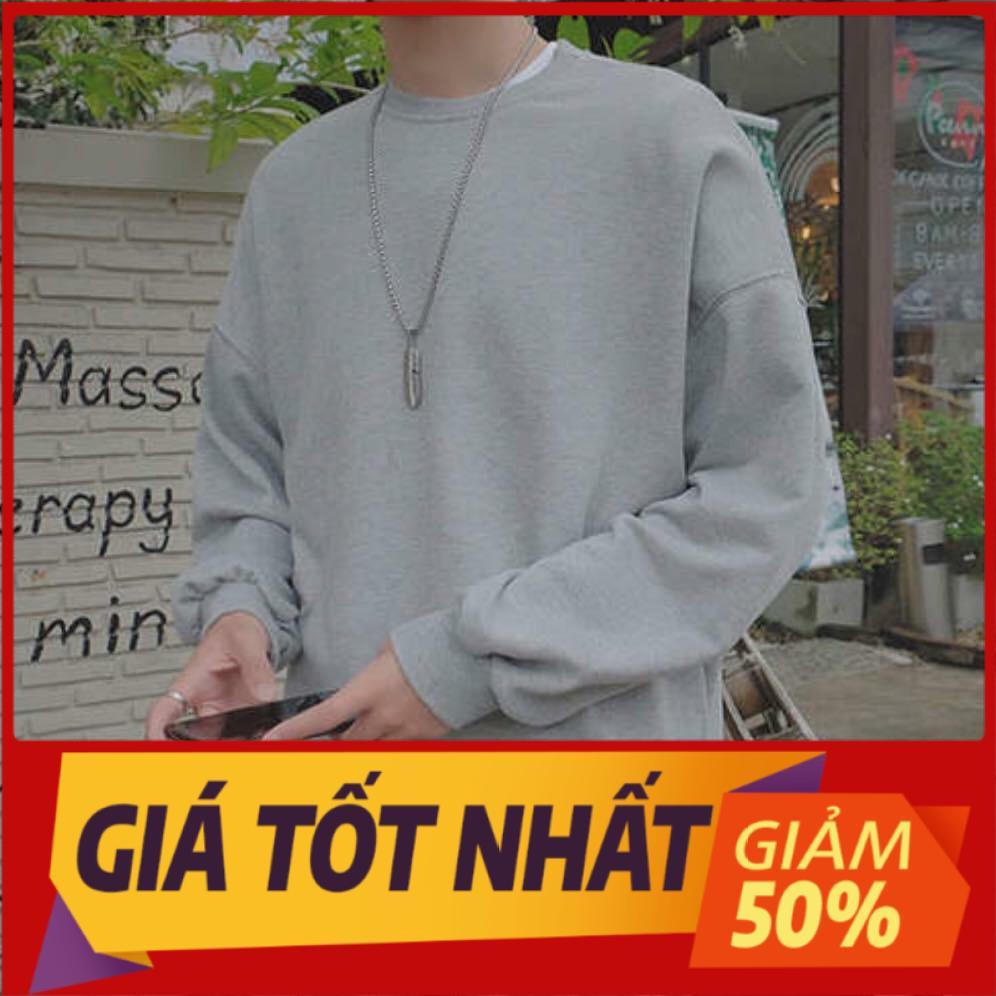 Áo Nỉ Chui Trơn Màu Xám