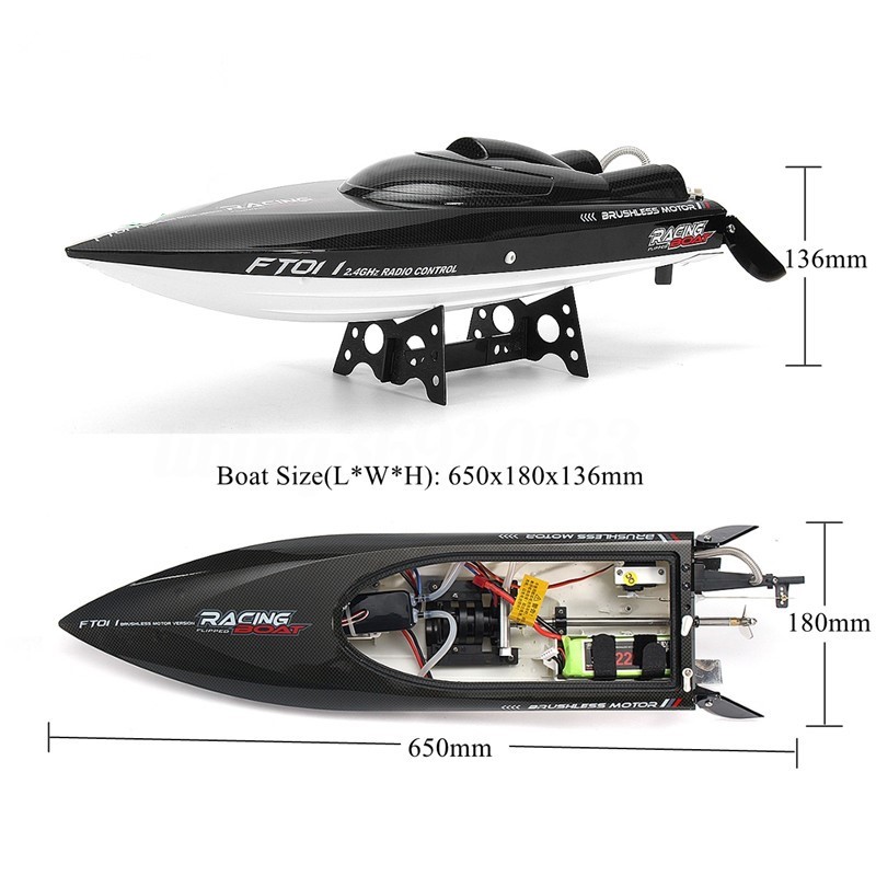 Tàu Cano Điều Khiển Từ Xa FT011 siêu tốc Racing Boat Fei lun 55km/h cao cấp High Speed