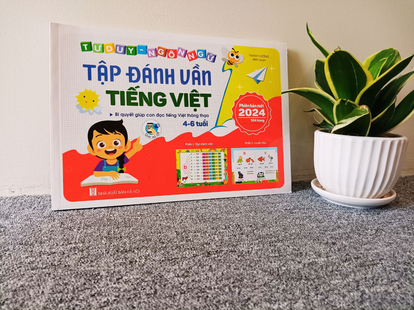 Sách- Tập Đánh Vần Tiếng Việt Cho Bé 4-6 Tuổi Theo Sơ Đồ Tư Duy Hành Trang Cho Bé Chuẩn Bị Vào Lớp 1 124 Trang Có Mã QR