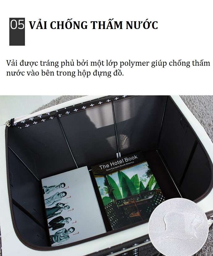 COMBO 2 TÚI ĐỰNG QUẦN ÁO KHUNG THÉP 56L-LIVING BOX 56L