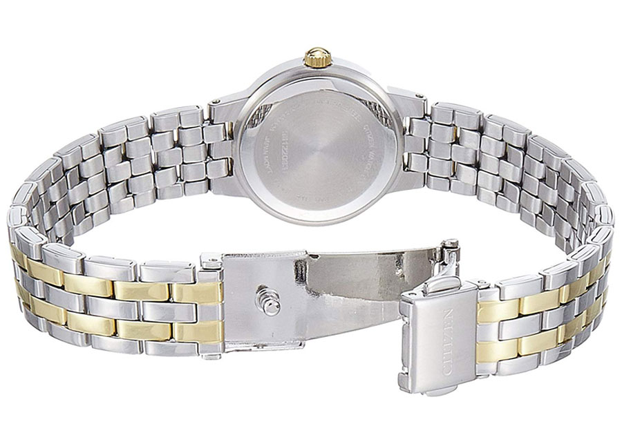 Đồng Hồ Nữ Citizen Đính Đá Swarovski Dây Thép Không Gỉ EJ6104-51P - Mặt Vàng