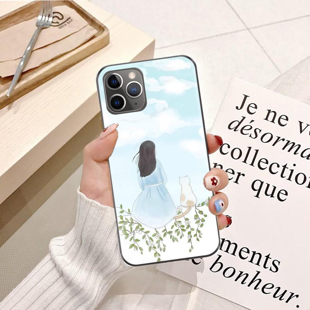Ốp lưng dành cho iPhone 6 Silicon dẻo hình Phía Sau Cô Gái