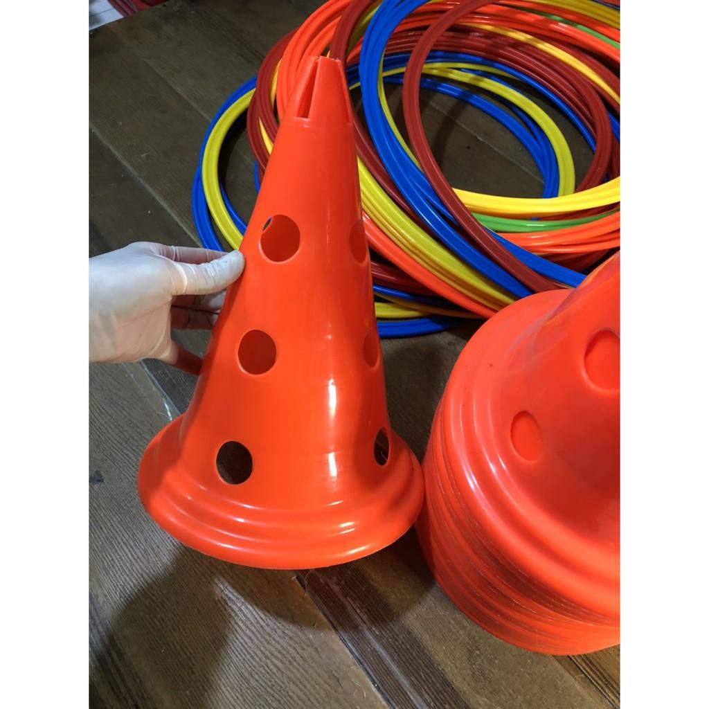 Nấm tập chiến thuật, Nấm lỗ loại 30F Marker, cone chơi thể thao Bóng Đá