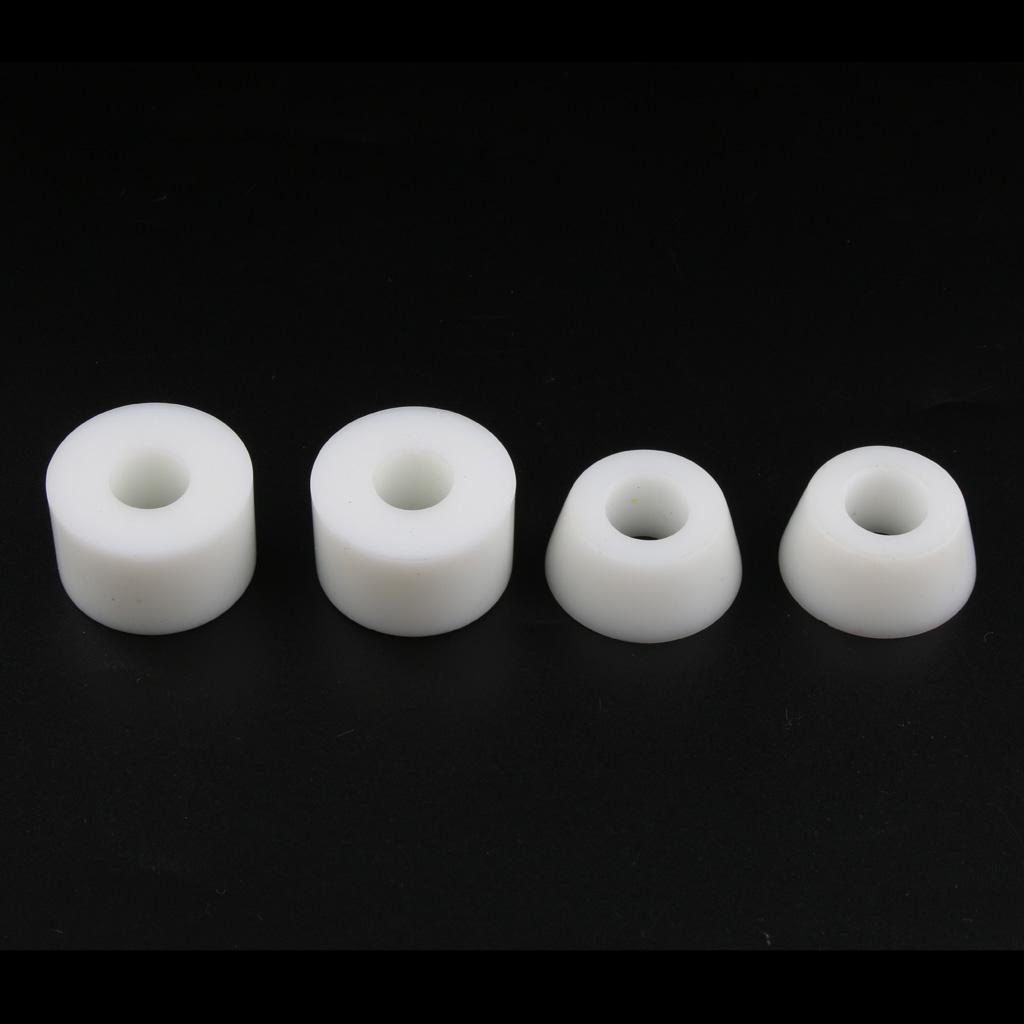 2xSkateboard Rebuild Kit Bushings Washers Pivot Cups for 2 Trucks 5in White