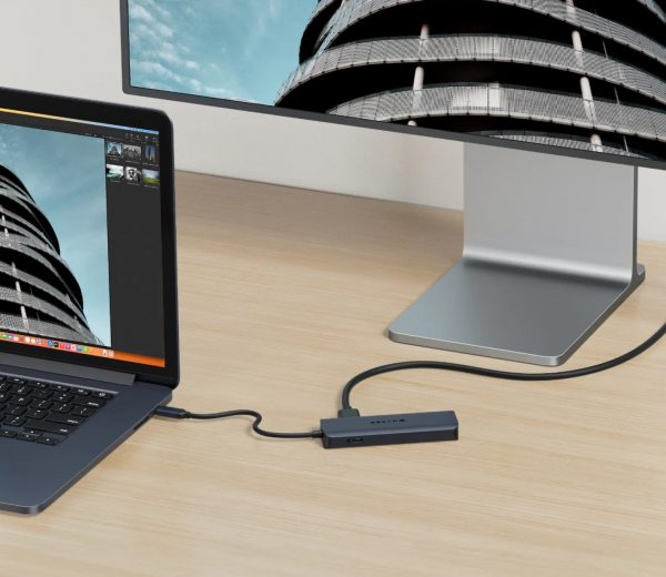 HUB chuyển đổi HyperDrive Next 6 IN 1 Port USB-C Hub - Truyền tải dữ liệu nhanh, hỗ trợ màn hình 4K60Hz - HD4002GL - Hàng Chính Hãng