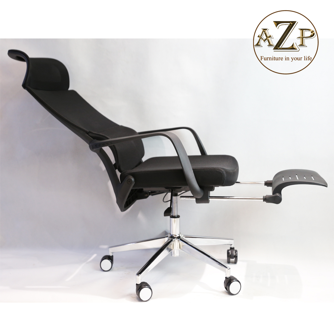 Siêu Phẩm Độc Quyền Ghế Thông Minh Dành cho Sếp, Ghế Giám Đốc, Ghế Văn Phòng AZP FURNITURE Ergonomic AZP-9742-DEN Ngả Nằm kèm Gác Chân