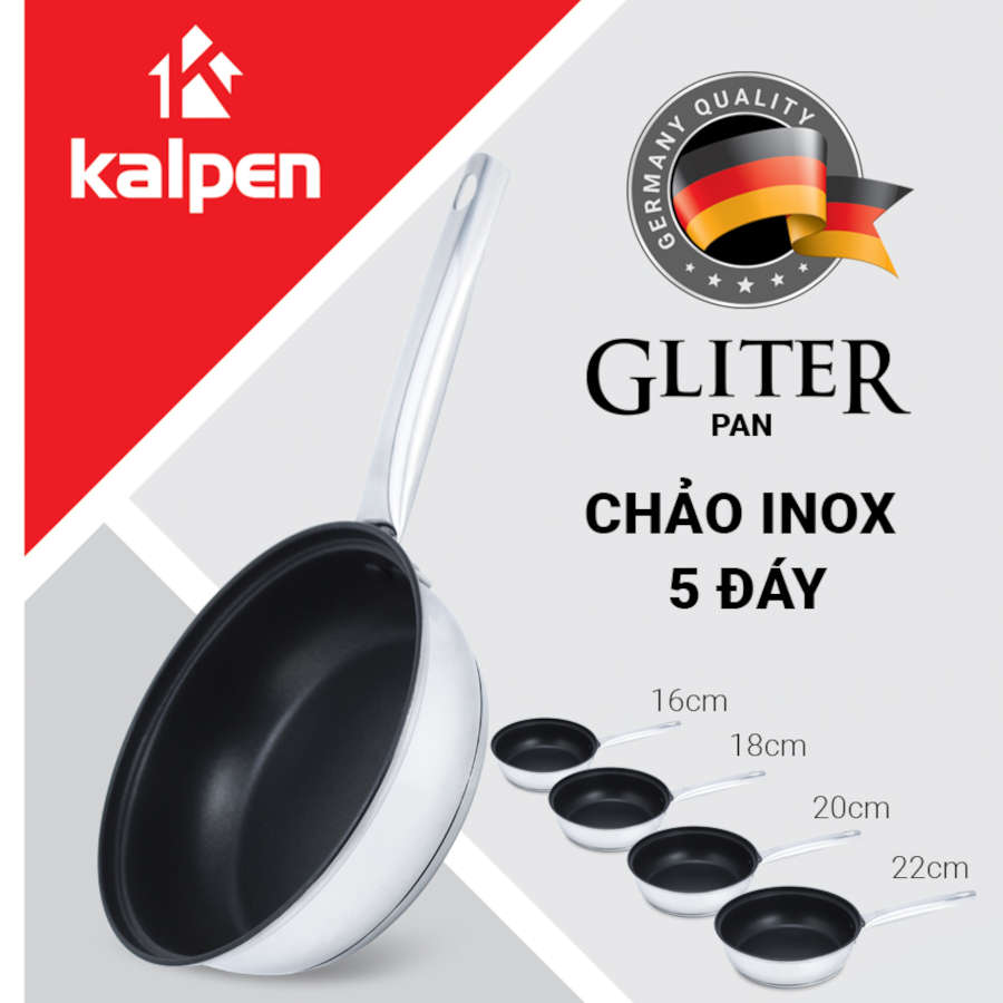 Chảo Chống Dính Inox 5 lớp Kalpen Gliter