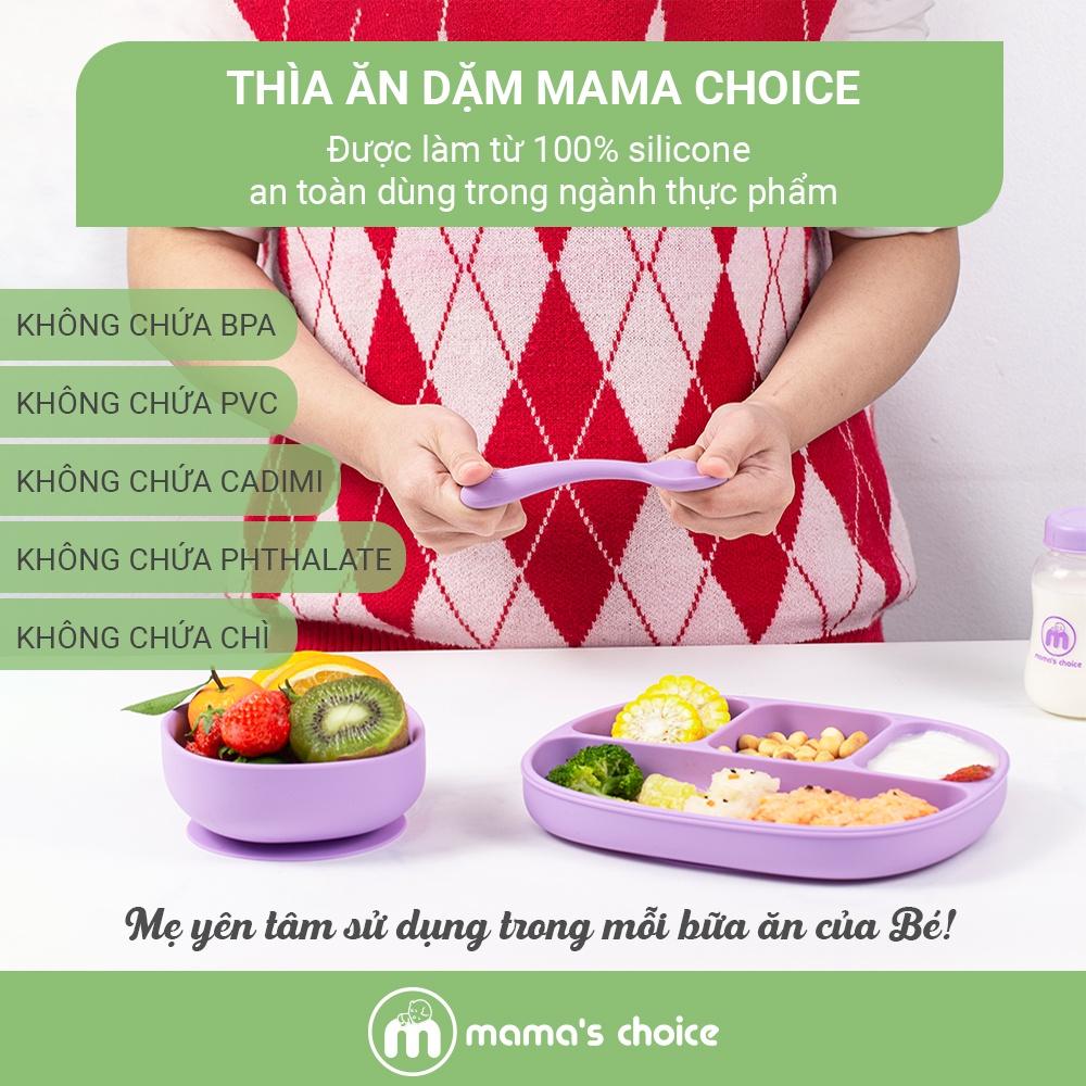 Thìa Ăn Dặm Silicone Mama's Choice 2023, Chất Liệu Mềm Mại và An Toàn Kiểm Định Quốc Tế Bureau Veritas