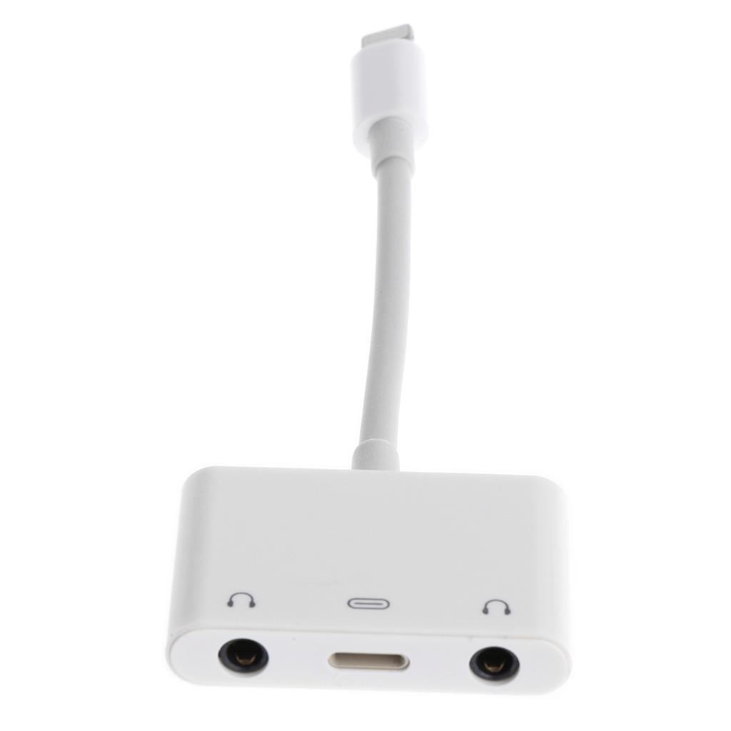 2 in 1  AUX Headphone Jack + Charging Port Adapter for iPhone