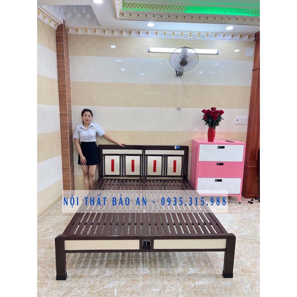 GIƯỜNG SẮT KIỂU SỌC - CAO CẤP HỘP 4X8 - NHIỀU KÍCH THƯỚC