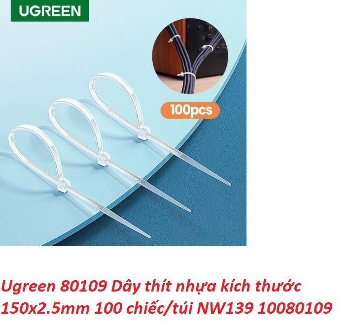 Ugreen UG80109NW139TK 100 chiếc kích thước 150x2.5mm Dây thít nhựa - HÀNG CHÍNH HÃNG