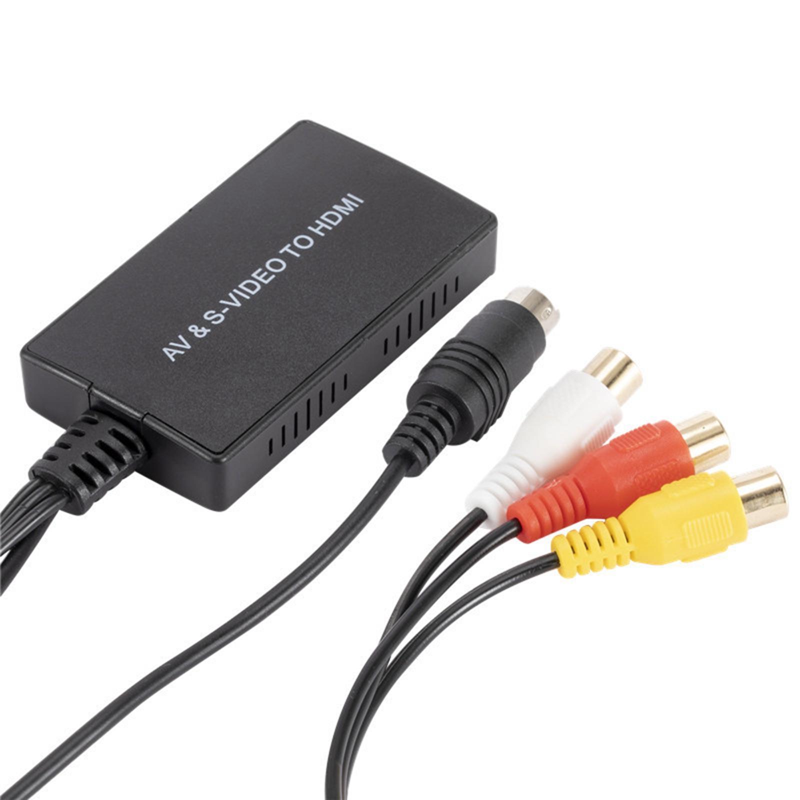 AV S-video to HDMI Converter PAL/NTSC for N64 VHS VCR Blue-Ray DVD Players