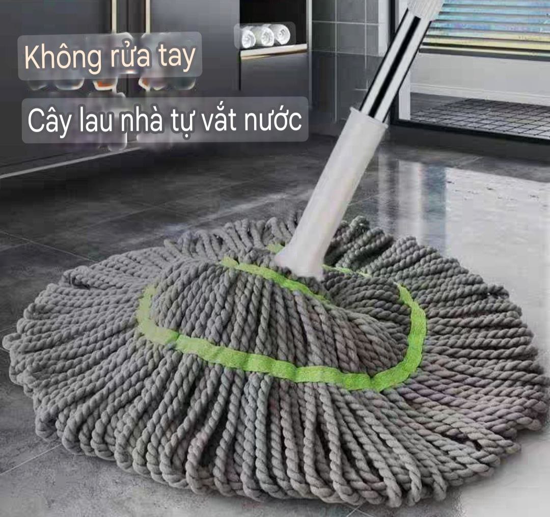 CÂY LAU SỢI VẮT TRỢ LỰC TỰ HÃM THÔNG MINH CÂY LAU MOP SỢI LAU SIÊU THẤM MỀN MẠI VÀ BỀN KHÁNG KHUẨN HÀNG XUẤT KHẨU CAO CẤP - MHW007K65QN