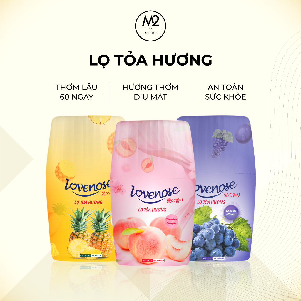 Lọ tỏa hương Ximo Lovenose hương thơm tự nhiên dễ chịu khử mùi thơm phòng 60 ngày - Dung tích 250ml